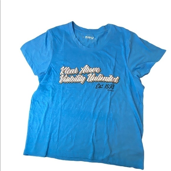 KAVU Women's Spirit Seeker Oasis Graphic Short Sleeve Shirt Size XL NWT - Picture 1 of 8